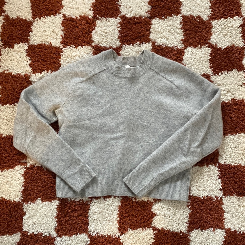 Aritzia Babaton Crop Cashmere Crew Neck Sweater